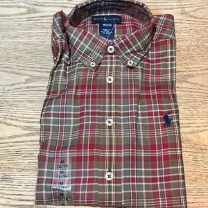 Polo Ralph Lauren long sleeve Christmas plaid button down shirt Youth M(12-14)